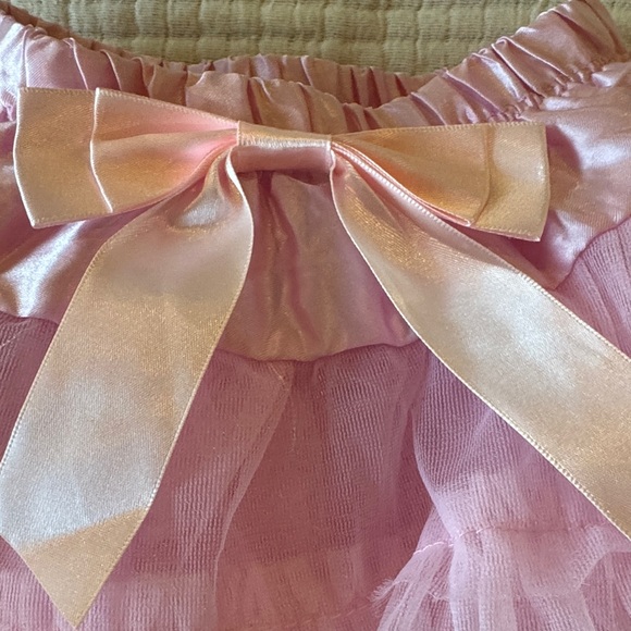 Popatu Blush Tulle Skirt with Satin Bow - Picture 2 of 10